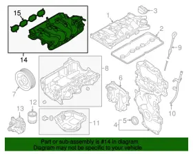 14001-3ym0c Nissan 140013ym0c New Genuine Manifold-intake / Oem