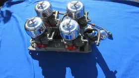 5024 Offenhauser Intake W Four Gm 2 Jet Rochester Rp Carburetors #3 5024 Offenhauser Intake W Four Gm 2 Jet Rochester Rp Carburetors #3