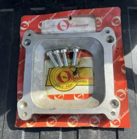 5925 Offenhauser 4 Intake Carb Adapter Bbl Chevy Ford Dodge Square To Spread