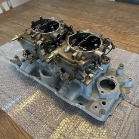 Of-5488 Offenhauser 5488 Dual Quad Intake Mopar 318 340 360 Small Block With Carbs