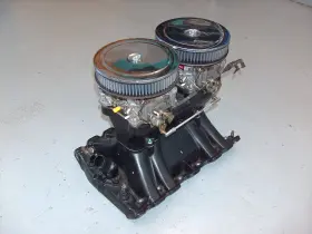 6082 Offenhauser Performance Intake Manifolds Edelbrock Carburetors 1404 500 455 Oldsmobile Tunnel Ram Manifold With 2x4 Plenum Carbs