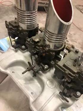 5207 Pontiac Offenhauser Tri Power Intake Rat Rod Hot