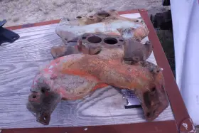 523813 Pontiac 1957 347 Intake Manifold 1x2 Vintage Oem #3