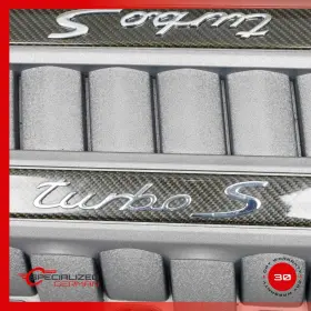 94811001676 Porsche 11-18 958 Cayenne 970 Panamera Turbo S Intake Manifold Carbon Fiber Oem #2