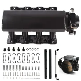 Im-1002a-bk-cs Poseng Intake Manifold Compatible With Chevy 4.8 5.3 6.0 6.2 Ls Ls1 Ls2 Ls6