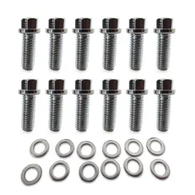 Sau-1230 Sappp Fit For Sb Chevy 6pt Intake Manifold Bolt 12pc Kit Sbc 265 283 305 327 350 Slive