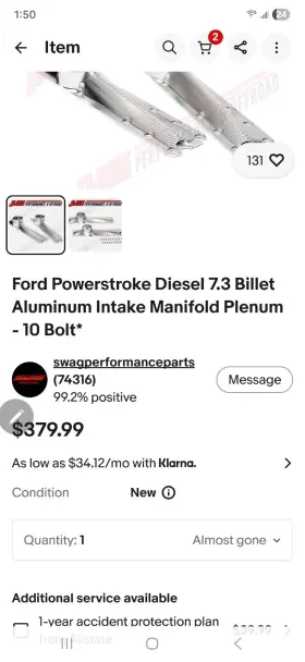 Swf-plenum10 Swag Performance Ford Powerstroke Diesel 7.3 Billet Aluminum Intake Manifold Plenum - 10 Bolt