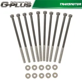 Trans0721-769 Transmotor2013 10pcs Steel Intake Manifold Bolts Kit Fit For Camaro Gm Lsx Ls1 Ls2 Ls3 Ls6