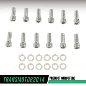 Tra418814 Transmotor2014 Fit For Small Block 283 327 350 400 Chevy Intake Manifold Bolts Set Of 12 Usa
