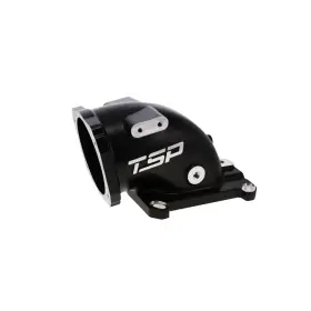 81141bk Tsp Gm Ls 105mm Cast Aluminum Throttle Body Elbow With 4150 Flange - Black