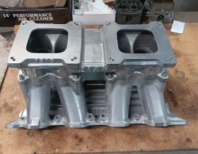 3698 Weiand 351c 4v Polished Tunnel Ram 2x4 Intake