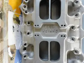 7263 Weiand Dodge Mopar Chrysler 392 Hemi 2x4 Aluminum Intake Rare #2
