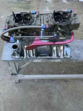 Cr-1985 Weiand And Holley Cr 1985 Chevy Big Block Tunnel Ram Intake Manifold 750 Dp Carbs