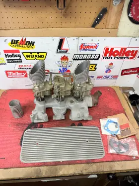 272-312 Weiand Fm436 Ford Y Block Tri Power 3x2 Aluminum Intake 94 Carbs