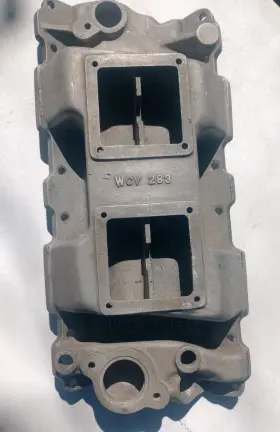 Wcv283 Weiand Vtg. 283 Chevy Aluminum Intake Manifold 2 4 Barrel Carb