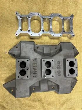 Wpd39 Weiand Vintage Six Pack Intake Manifold For Mopar B-series Engines 383 Wpd 39
