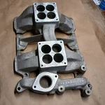 1957-1958 Oldsmobile 371 Offenhauser Dual Quad Intake Manifold 2X4 Rocket Two. Fixed Price $299.00.