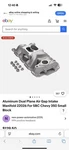 Small Block Chevy Sbc Vortec Dual Plane 350 383 327 Intake Manifold 1500-6500. Fixed Price $125.00.