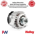 Holley Alternator With 105 Amp Output Capability, Aluminum For Gm Gen Iii/iv Ls. Fixed Price $368.95.