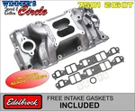 Edelbrock 7501 Performer Rpm Sb Chevy Air-gap Intake W/ Free Gaskets. Fixed Price $374.95.