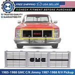 Front Grille Silver Gray For 1985-88 Gmc C/k Jimmy 87-88 R/v Pickup Dual Lamp. Fixed Price $121.81.