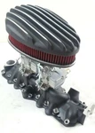 49-54 Ford Flathead Top End Kit Dual Intake, Carbs, Air Cleaner Black. Fixed Price $999.99.