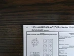 1976 American Motors Amc Police 360 Ci V8 4BBL Sun Tune Up Chart Great Shape!. Fixed Price $19.95.
