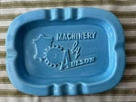 Intake Machinery By Wilson Waukegan Ashtray Blue 10.25. Fixed Price $52.14.