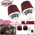 Pair Cold Intake Kit 2.25" Dual Cone Filters For Bmw 135I 335I 535I N54 3.0L. Fixed Price $70.99.