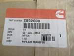 Cummins Air Transfer Pipe 2892000, Genuine Oem. Fixed Price $74.99.