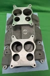 Offenhauser 5191 Buick Nailhead Dual Quad 401 425 2X4 Intake Manifold Spreadbore. Fixed Price $700.00.