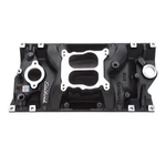 Edelbrock Intake Manifold 21163; Performer Dual Plane Black Aluminum Sbc. Fixed Price $482.95.
