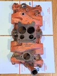 Chevy 3905393 Intake Manifold Dated 6 327 Quadrajet 4BBL Barrel Sbc. Fixed Price $195.00.