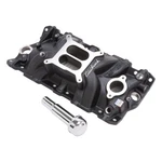 Edelbrock Intake Manifold 27033; Performer Eps Dual Plane Black Aluminum Sbc. Fixed Price $468.95.