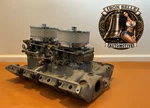 Ford Fe 352 390 427 428 Dual Quad (2X4) Intake Manifold With Holley Carburetors. Fixed Price $2340.00.