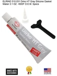 Elring 510.031 Dirko Ht Gray Silicone Gasket Maker 3.1 Oz. +600F O.e.m. Specs. Fixed Price $16.42.