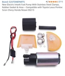 Electric Intank Fuel Pump, Stainless Steel Clamps, Rubber Gasket & Hose E8213. Fixed Price $29.99.