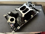New Edelbrock 75163 Rpm Air Gap Vortec Heads Black Intake Manifold Sbc 350 383. Fixed Price $495.00.