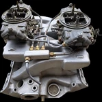 Ford Fe Edelbrock X-F66 Cross Ram Intake W/ 2 Holley 650CFM Carburators. Fixed Price $2495.00.