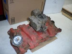 1958-1963 Chevy Sbc 283 Barrel Carburetor Intake Manifold 3746826 K-18-57 #2. Fixed Price $150.00.