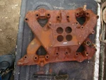 57 58 Chrysler Hemi 392 4 Barrel Cast Iron Intake Manifold 1731703-2. Fixed Price $200.00.