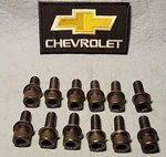 1960-80'S Chevy 283 305 327 350 400 Intake Manifold Bolts Hex (12) 3/8"-16 1". Fixed Price $13.00.