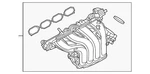 Genuine Nissan Intake Manifold 14001-6LB1B. Fixed Price $212.78.